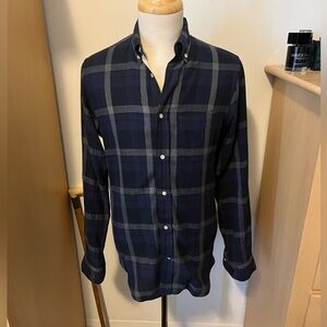 Officine Generale Flannel Plaid Shirt Size S